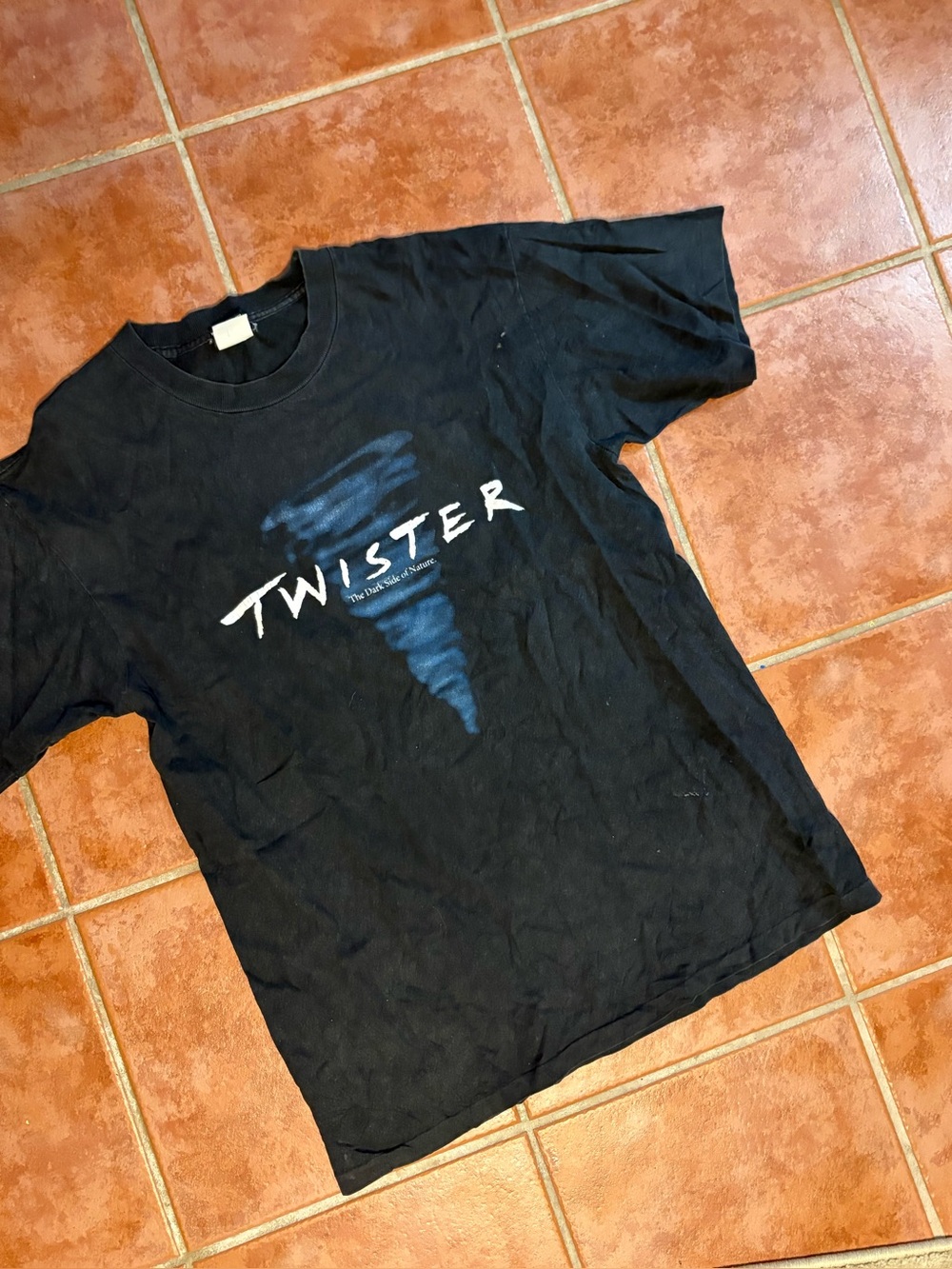 Vintage 1996 Twister Movie Promo T Shirt Size L Warner Bros Tag Single Stitch